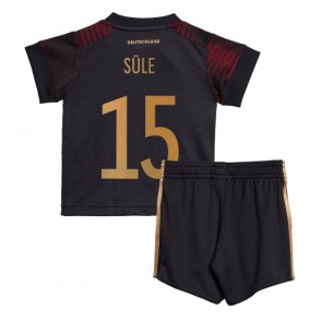Tyskland Niklas Sule #15 Borta Kläder Barn VM 2022 Kortärmad (+ Korta byxor)